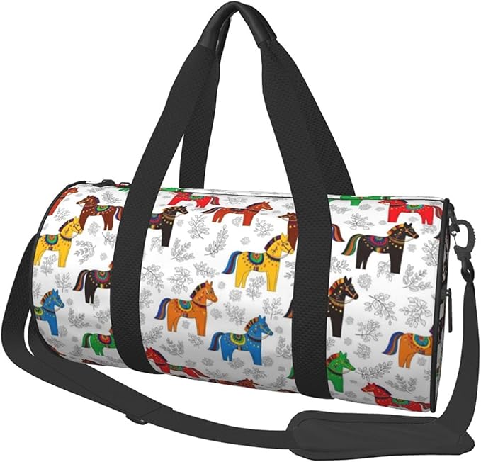 Gym Bag for Men Duffle Bag Travel Lightweight Weekender Bag Dala Horses for Travel Sports Gym