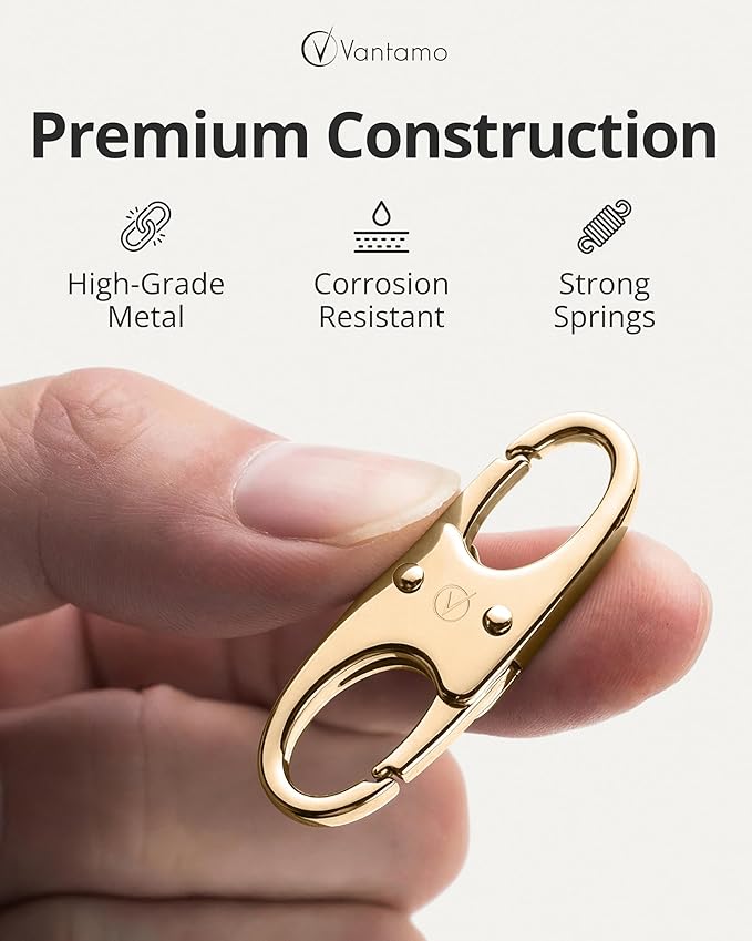 Vantamo Premium 4 Zipper Clips Anti Theft for Backpack, Luggage & Purse, Pull Replacement Zipper Locks, Purse Clip for Travel