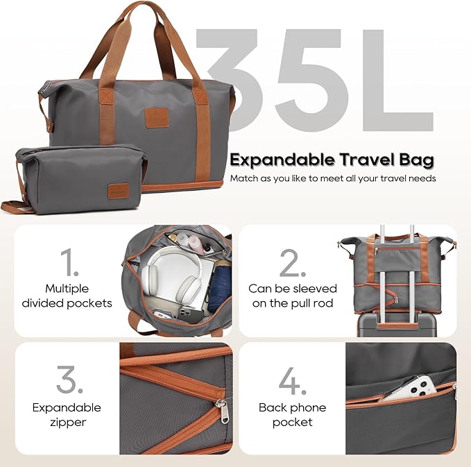imiomo Carry on Luggage Airline Approved with Front Pocket and USB Port, Hard Shell 20 Inch Travel Carry-on Suitcase with Spinner Wheels and TSA Lock, Grey