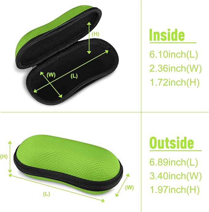 FINTIE Sunglasses Case, Hard EVA Shell Shockproof Sport Glasses Case with Metal Carabiner Travel Zipper Eyeglasses Holder