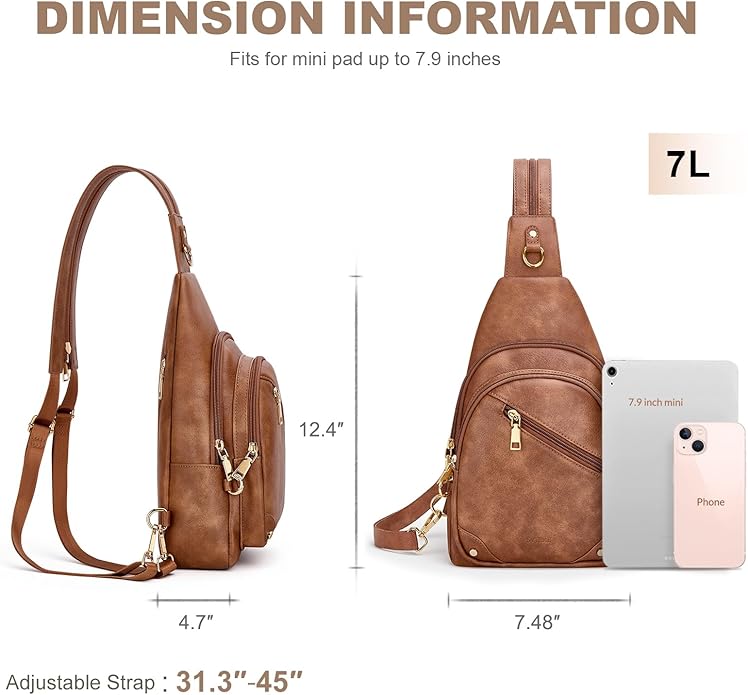 Anti Theft Sling Bag for Women, RFID Crossbody Purses Convertible Sling Backpack, Cross Body Purse Chest Bag