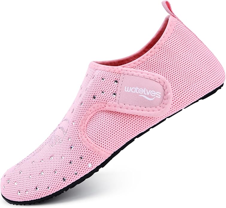 WateLves Water Shoes for Women Men Swim Beach Aqua Socks House Slippers Quick Dry Barefoot Travel Shoes with Adjustable Magic Tape for Pool Diving Boating Yoga
