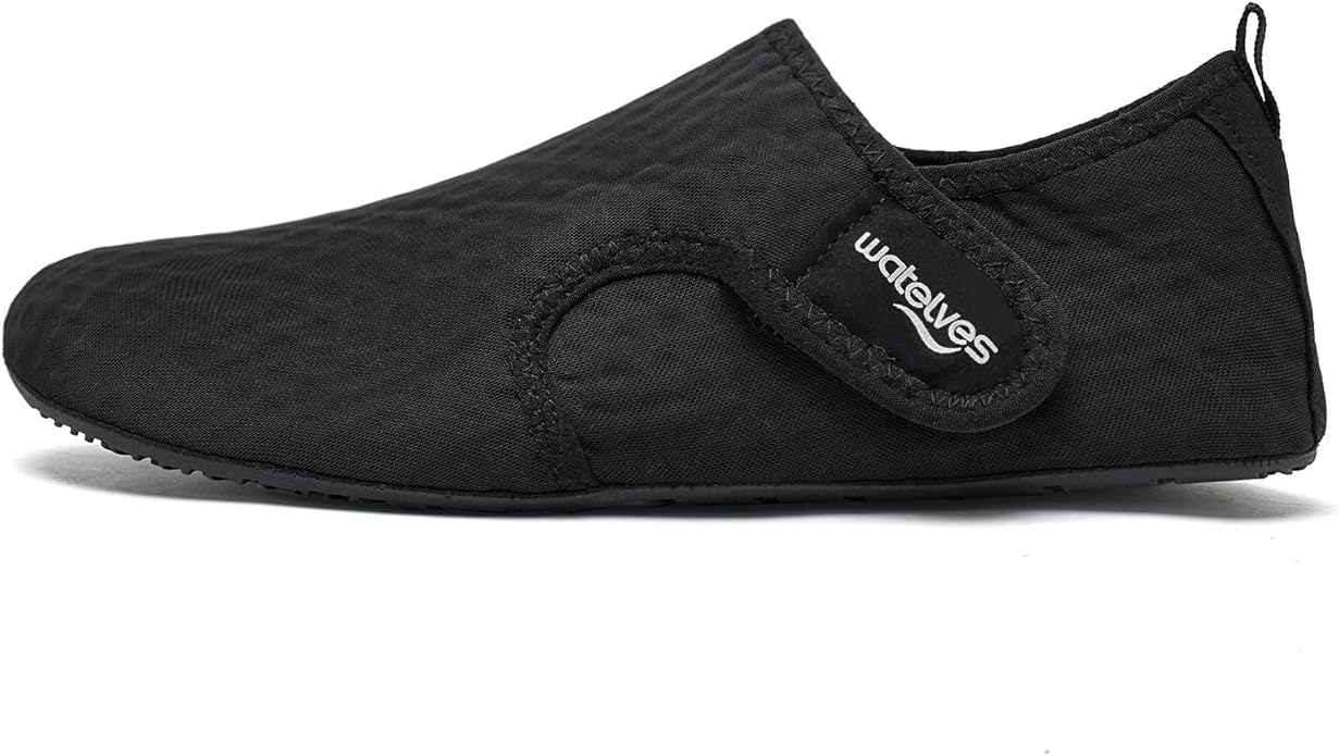 WateLves Water Shoes for Women Men Swim Beach Aqua Socks Quick Dry Barefoot House Slippers Travel Shoes with Adjustable Magic Tape for Pool Diving Boating Yoga Surf
