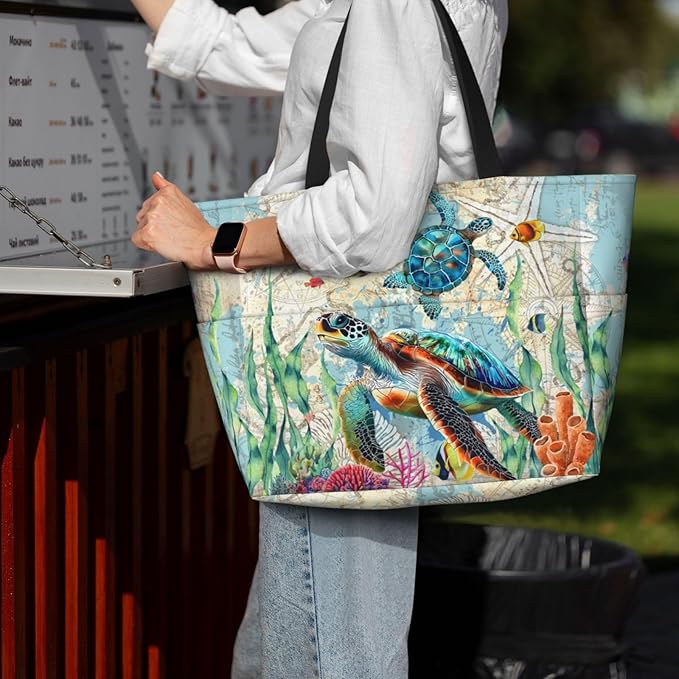 Beach Bag Tote Bags Waterproof Sandproof for Women Large Beach Tote Bag Foldable with Pockets for Weekend Vacation