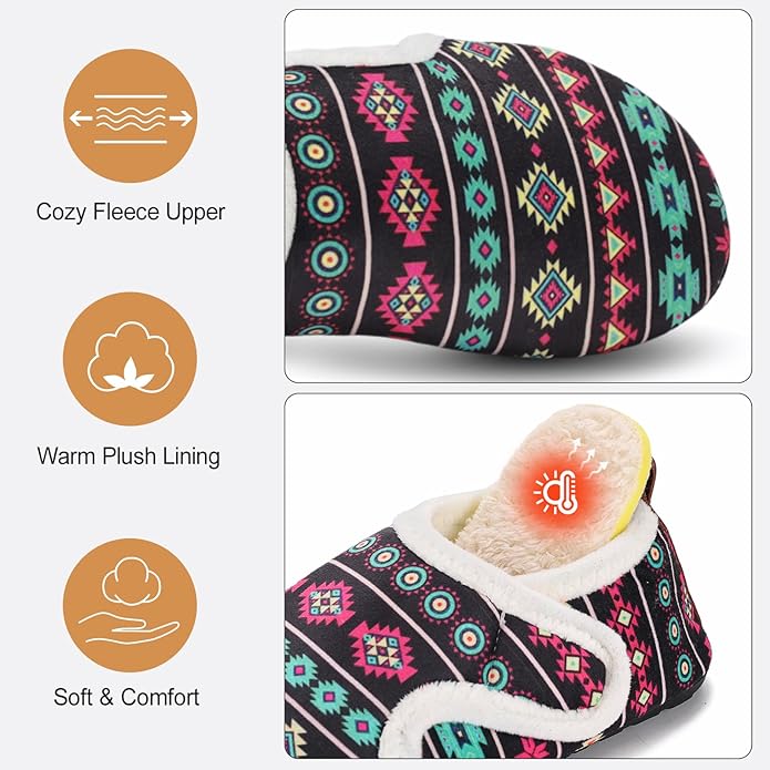 Ultrafun House Slippers for Women Men Slip on Barefoot Slippers Socks Soft Lightweight Rubble Sole House Shoes Indoor/Outdoor