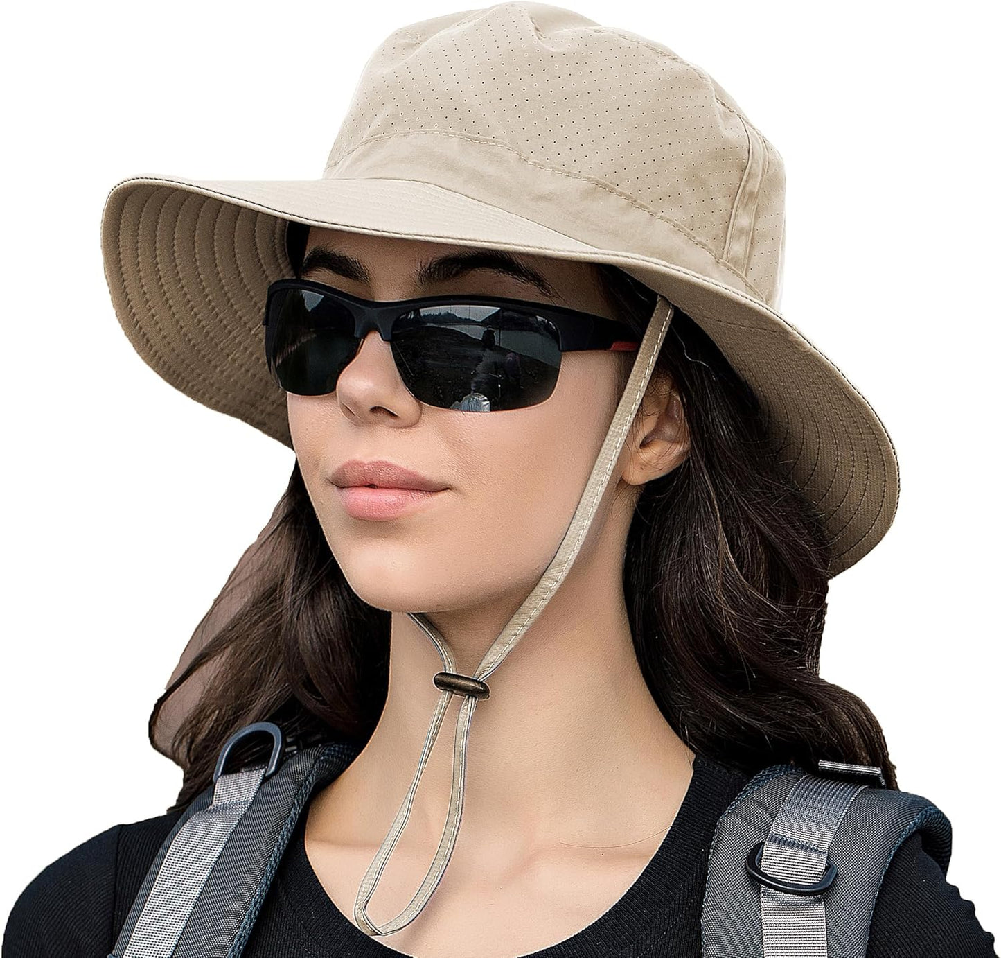 Rosoz Sun Hat for Men Women Boonie Bucket Hat Wide Brim Breathable Cooling Fishing Hats Safari Beach Garden UV Protection