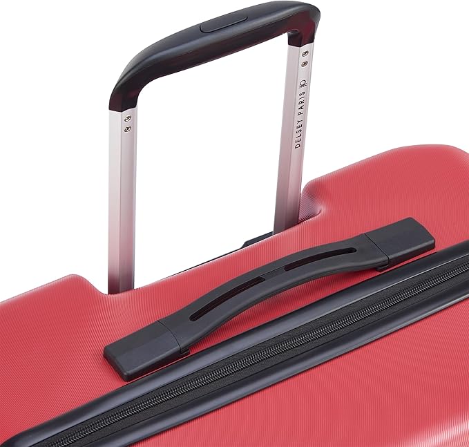 United Colors of Benetton Now! Hardside Luggage with Spinner Wheels, Red, Checked-Medium 23 Inch