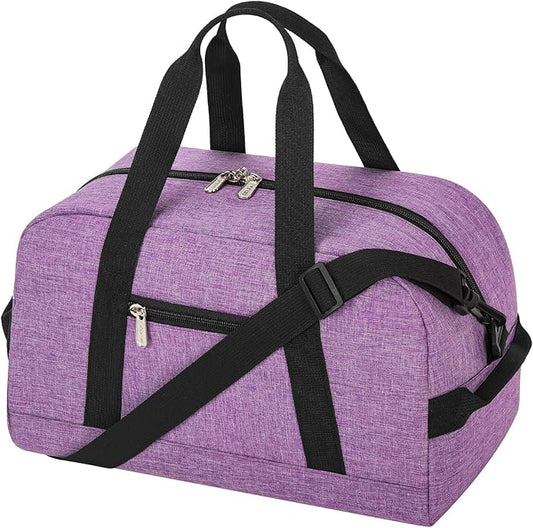 Small Gym Bag 14 inch lightweight Carry On Mini Duffel Bag for Travel Sport - Lavender Purple
