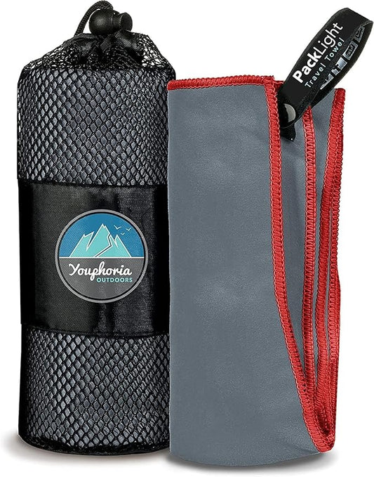 Youphoria Microfiber Travel Towel Fast Drying Lightweight - Quick Dry Towel for Camping, Beach, Backpacking, Hiking & Sport