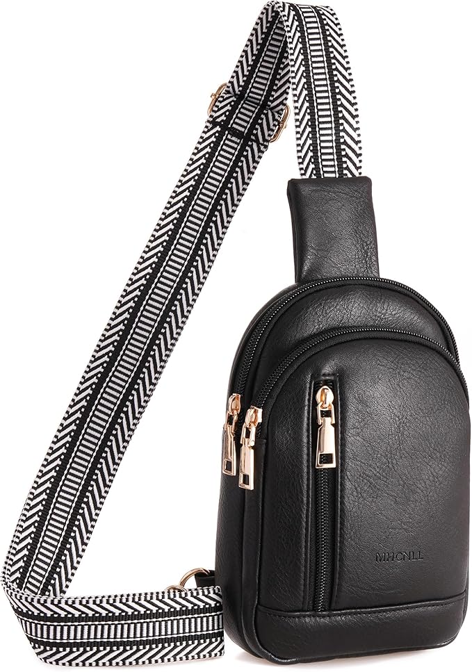 MHCNLL Small Sling Bag RFID Crossbody Purse for Women - Anti Theft Fanny Pack Chest Bag for Travel