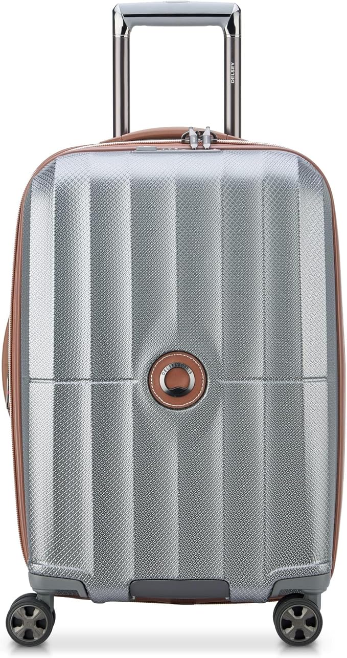 DELSEY PARIS Carrousel Hardside Expandable Luggage with Spinner Wheels, Platinum, 3 Piece Set (21/24/28)