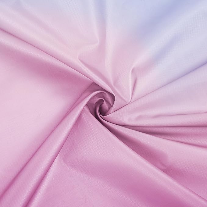 Large Beach Blanket Waterproof Sandproof, Blue Pink Gradient Weighted Polyester Picnic Blanket Windproof w/Stakes and Sand Pockets, Outdoor Camping Beach Mat Sand Free Fits 8 Adult for Travel, Hiking