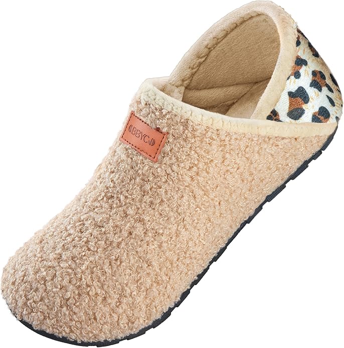 Women's Men's Fuzzy Fur Slippers Casual House Shoes Non Slip Barefoot Slipper Socks Warm Closed Back Indoor Outdoor Shoes