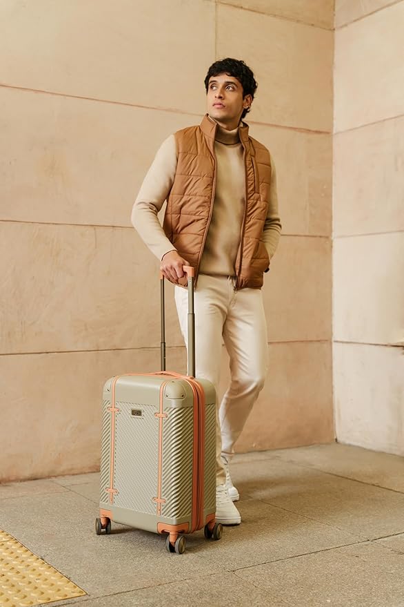 Dockers Spectra Hardside Expandable 8-Wheel Spinner Travel Carry On Luggage, 20-Inch, Timberwolf