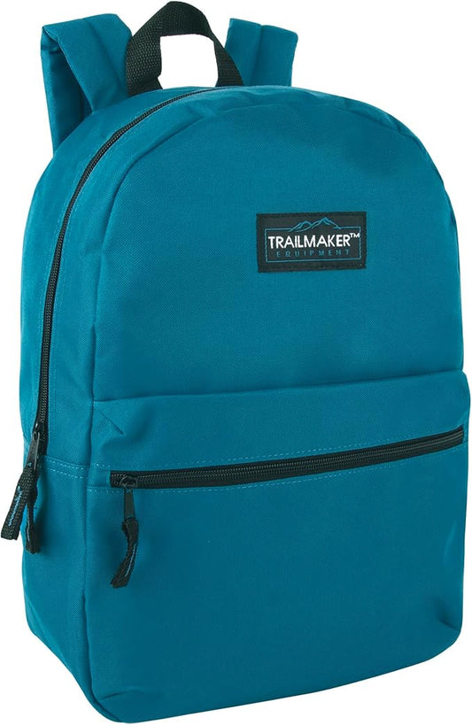 Trail maker Classic 17 inch Backpacks with Adjustable Padded Straps | School Backpacks for Girls, Boys (Blue)