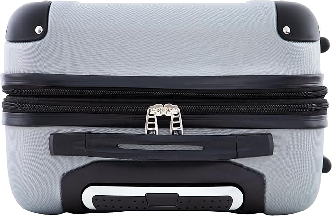 Travelers Club Chicago Hardside Expandable Spinner Luggage, Silver, 22" Carry-On