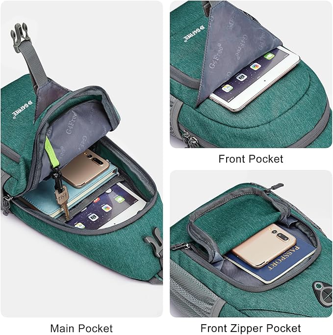 G4Free RFID Sling Bag Crossbody Backpack Small Chest Shoulder Bag Hiking Outdoor