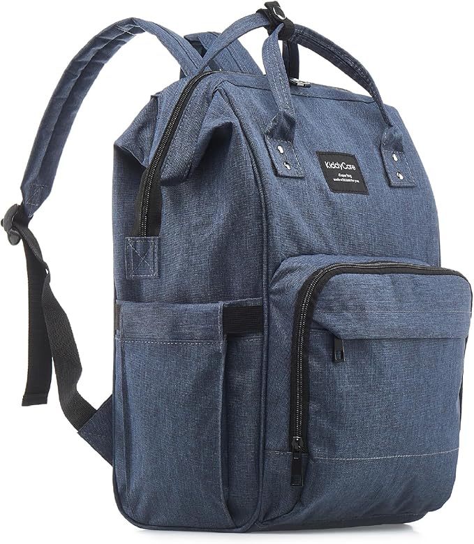 KiddyCare Diaper Bag Backpack | Baby Diaper Bags with Changing Station for Mom | Travel Backpack Waterproof Tote Bag with Various Uses for Maternity Baby Bags Big, Stylish, Unisex | Blue