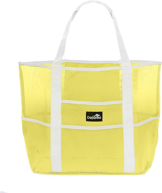 Dejaroo Mesh Sand Free Bag - Strong Lightweight Bag For Beach & Vacation Essentials. Tons of Storage!