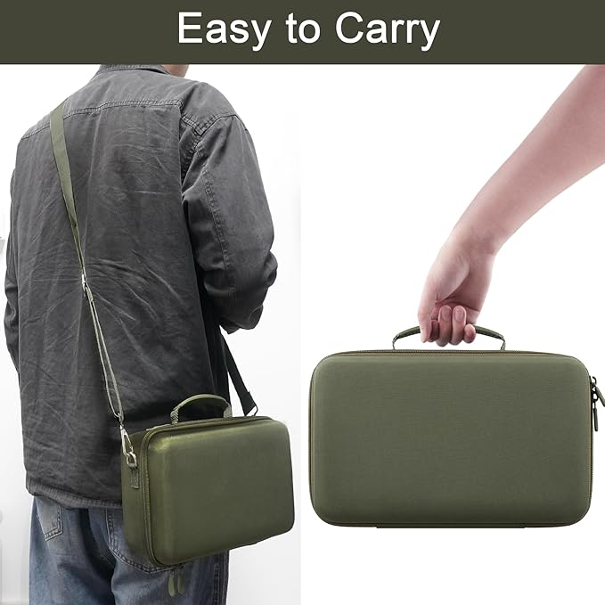 Camera Case Compatible with Canon EOS Rebel T7 / T100 / R50 / R100 / R5 / R6 Mark II DSLR Camera with 18-55mm Lens,Sony,Nikon DSLR Camera Protective Case with Shoulder Strap (Army Green Case)