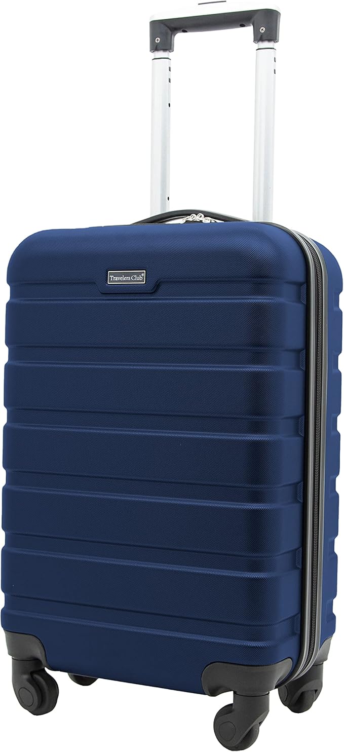 Travelers Club Harper Luggage, Blue, 22-Inch Carry-On
