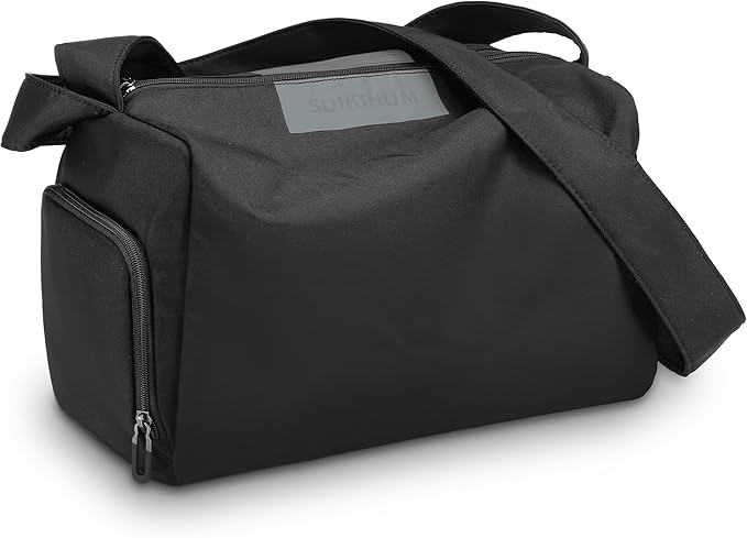 Women's Mini Gym Bag Crossbody, Everyday Sling Duffel with Shoe Compartment & Wet Pocket, Water-Resistant Travel Bag, Black