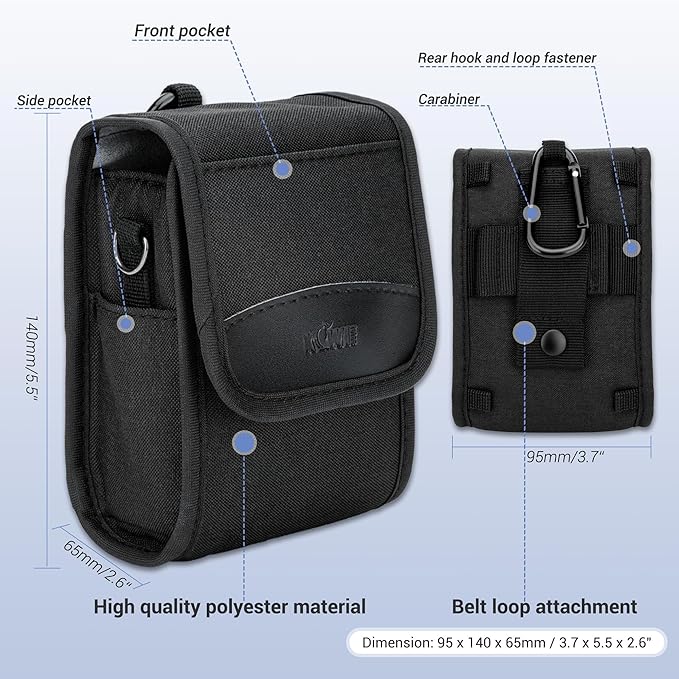 KIWIFOTOS Compact Camera Case Travel Pouch for Lumix ZS99 Sony RX100 VI ZV-1 II ZV-1 ZV-1F Ricoh GR IV III Canon ZS720 G7XIII GR IIIx Olympus TG-6 TG-5 EKTAR H35 Small Camera Bag