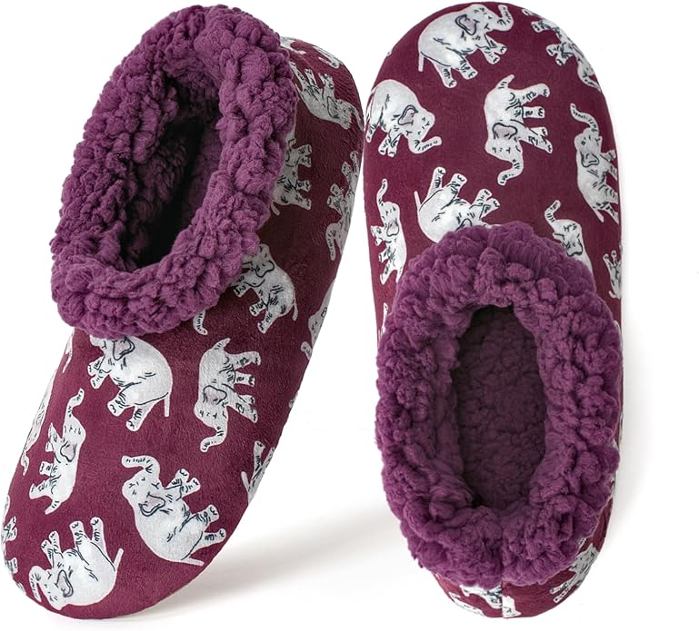 Cozylook Fuzzy Slippers for Women Indoor, Warm Bedroom Slip On Shoes, Winter Fluffy House Socks with Grippers, Cozy Christmas Gifts Unique