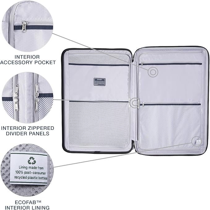 Travelpro Maxlite Air V2 Hardside Expandable Luggage, 8 Spinner Wheels, Lightweight Hard Shell, TSA lock, Shadow Grey, 2-Piece Set (20/28)