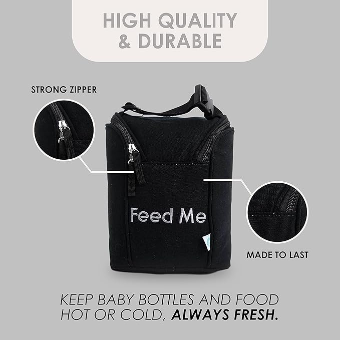 Easy Baby - Diaper, Bottle, and Supplies - Organizer Pouches - Change, Feed, and Dress Me (4 Pack Brooklyn) | Organizing Packing Tote Cubes for Baby Items | Good for Travel and Keeping Organized