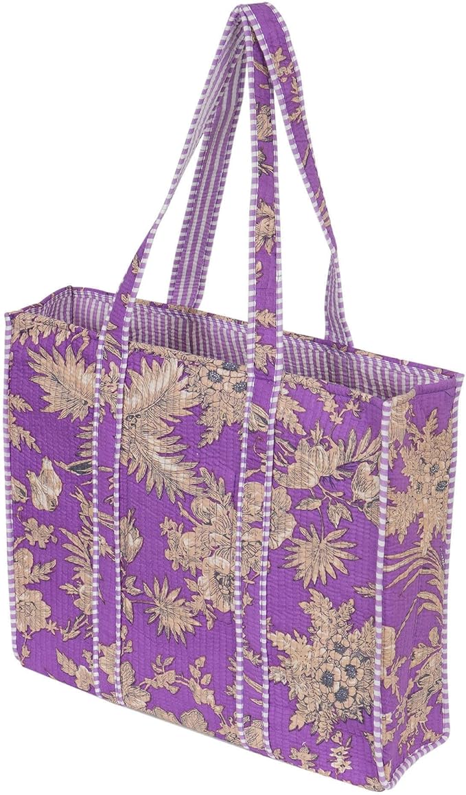 Marubhumi Women Lightweight Travel Bag Purse Cotton Shoulder Tote Bag For Shopping Grocery & Beach Bag