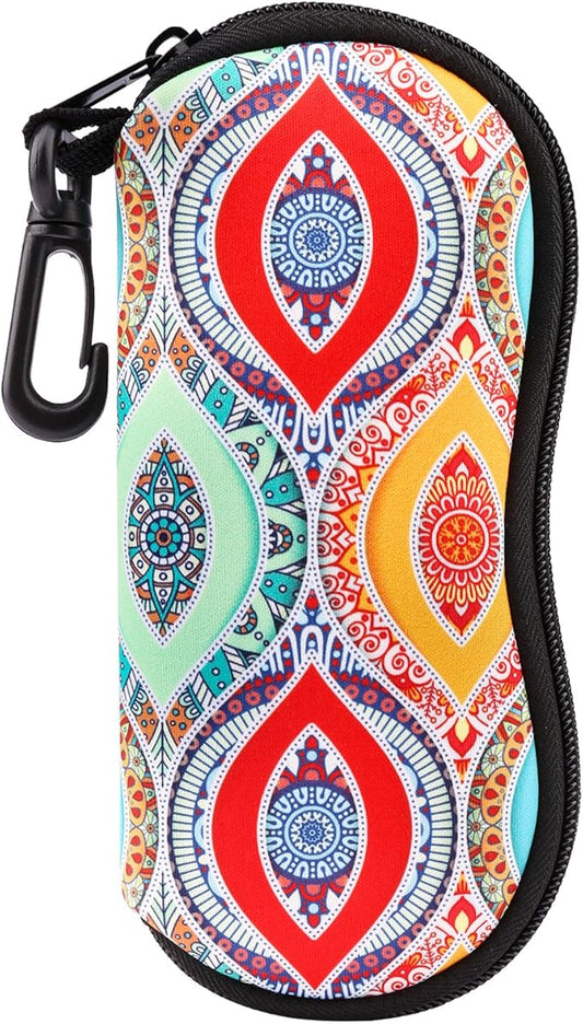 MoKo Sunglasses Soft Case Ultra Light Neoprene Zipper Eyeglass Case for Men Women