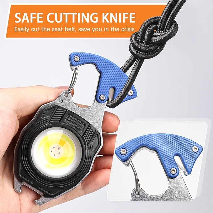 MAKDAK 4PC Keychain Flashlight Rechargeable Cob Keychain Work Light 7 Modes 1600Lumen High Lumen Flashlights for Emergencies,EDC