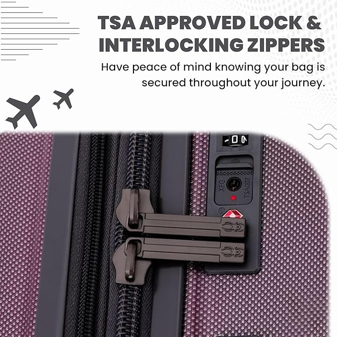 Spyder Rails 29 Inch Expandable Hardside Checked Suitcase with 360° Spinner Wheels, TSA Approved Lock