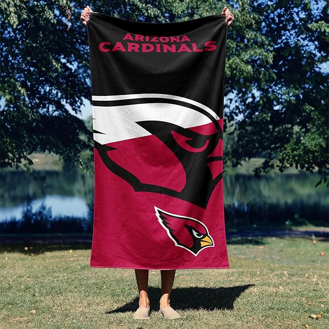 Northwest NFL Oversized Microfiber Beach Towel, 60 x 70 Inches – Quick Dry, Sand Resistant, Lightweight, Highly Absorbent, Shibori Design