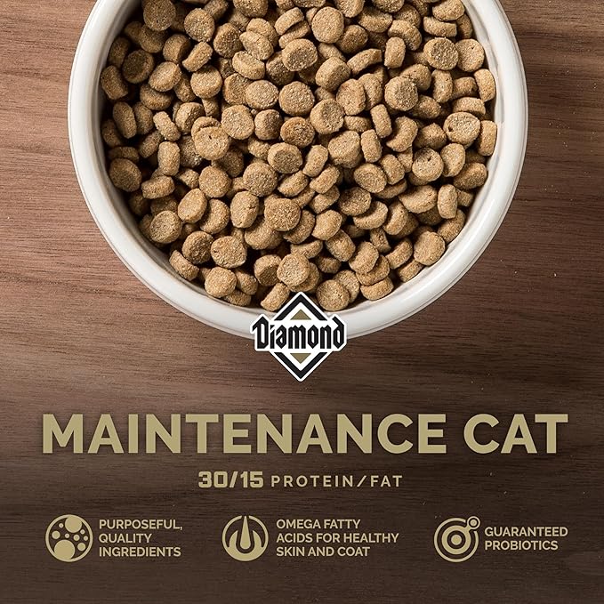 Diamond Maintenance Cat Dry Food 30/15 for Moderately Active Adult Cats 6lb Bag (Pack of 2)
