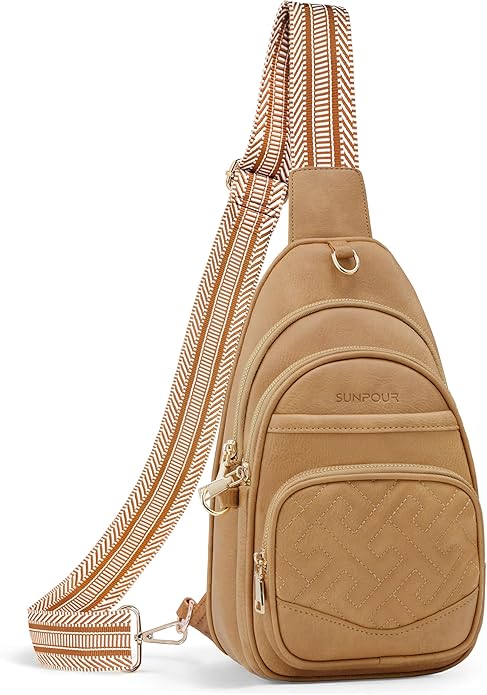 Anti Theft Crossbody Bags for Women, RFID Vegan Leather Sling Purse, Travel Chest Bag & Fanny Pack