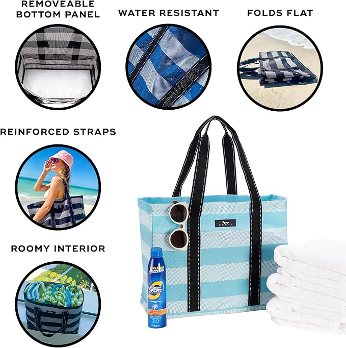SCOUT Roadtripper - Large Beach Tote Bags For Women - Sandproof Breathable Woven Beach Bag, Pool Bag And Travel - Mom Bag