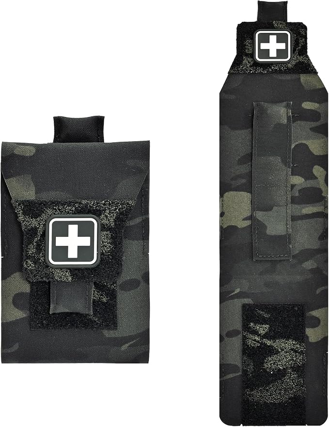 Mini IFAK Micro Trauma Pouch | Compact Empty EDC First Aid Organizer | Portable Stop Bleeding Supplies Pouch for Medic Gear & Survival Kits