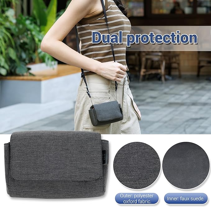 KIWIFOTOS Digital Camera Case Travel Pouch for Ricoh GR III GR IV Lumix ZS99 Canon ZS720 G7XIII GR IIIx SONY ZV-1 ZV-1 II RX100 VI RX100 Compact Camera Bag