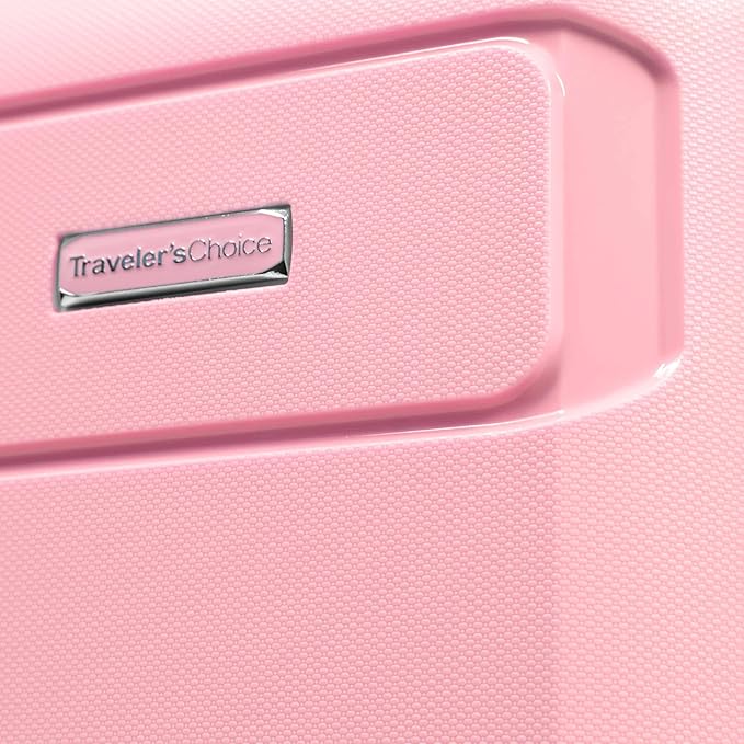 Traveler's Choice Pagosa Hardshell Expandable Luggage with Spinner Wheels, Pink, 30-Inch Large