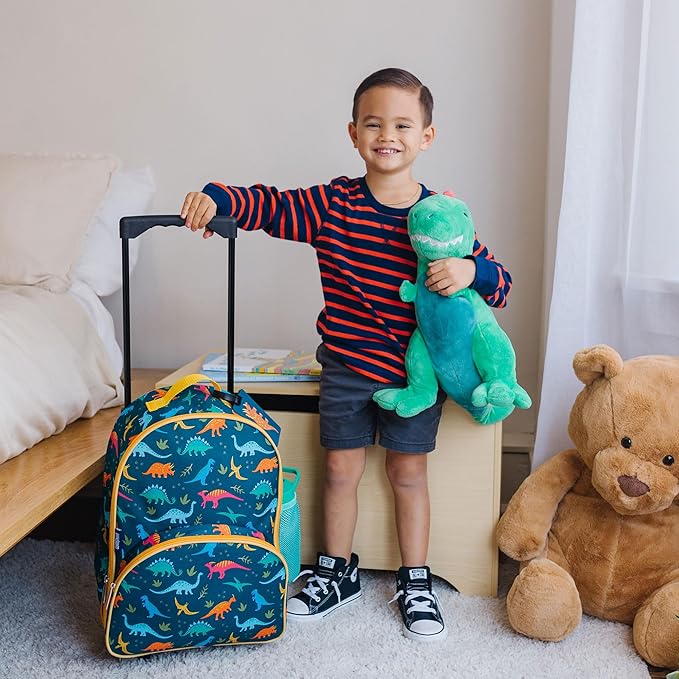 Wildkin Kids Rolling Luggage – Carry-On Size for School & Overnight Travel