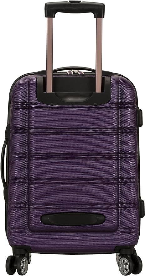 Rockland Melbourne Hardside Expandable Spinner Wheel Luggage, Purple, 2 Piece (20"/28")