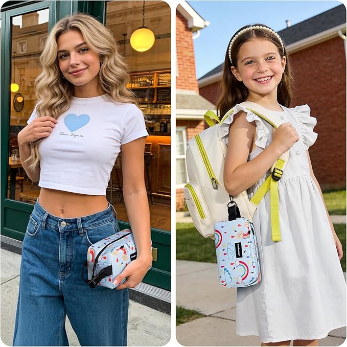 Small Cooler Bag Freezable Lunch Bag for Work School Travel,Small Lunch Bag,Insulated Snack Bag for Adults/Kids,Mini Cooler,Lunch Bag Small Fit for Yogurt