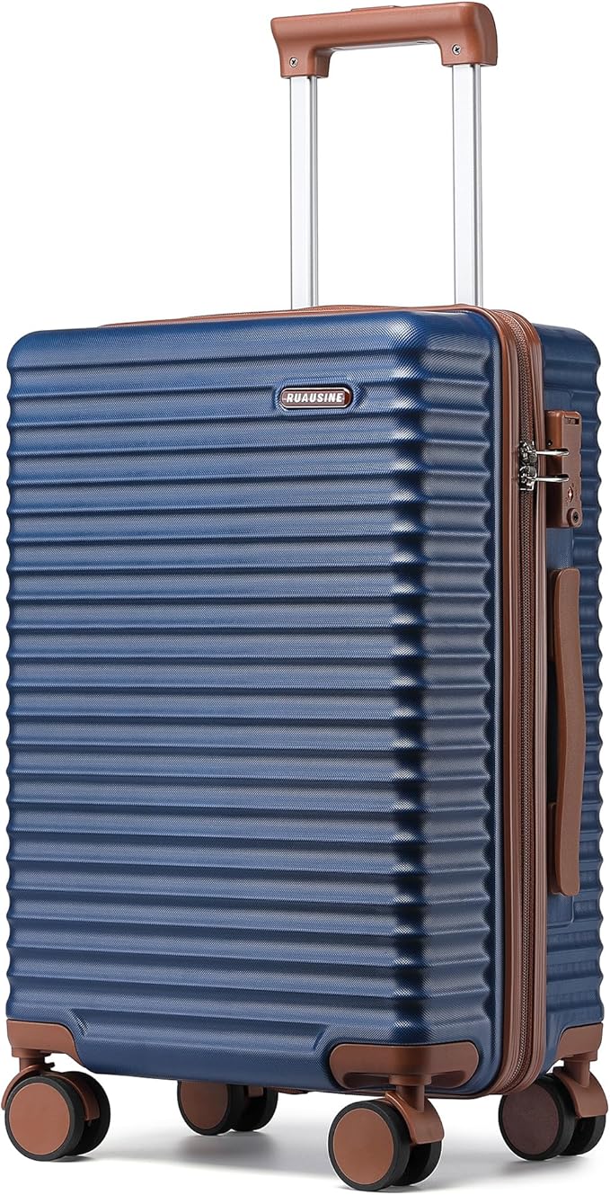 20-Inch Carry on Luggage,Carry-on Suitcase with Spinner Wheels and TSA Lock, 22x14x9 Airline Approved,Hardside Lightweight Travel Carry-on Luggage,Small Rolling Luggage (Blue, 20 IN)