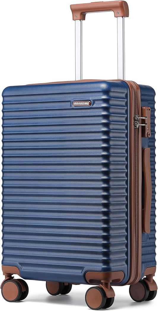 20-Inch Carry on Luggage,Carry-on Suitcase with Spinner Wheels and TSA Lock, 22x14x9 Airline Approved,Hardside Lightweight Travel Carry-on Luggage,Small Rolling Luggage (Blue, 20 IN)