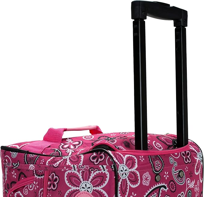 Rockland Rolling Duffel Bag, Black, 22"