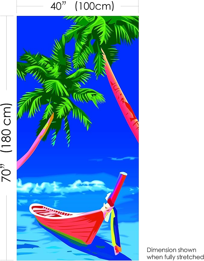 allgala Microfiber Beach Towel | Packable Beach Towel for Family | Quick Dry, Lightweight, Super Absorbent | Perfect for Beach, Pool, and Camping | Oversize 40"x70" - Boat