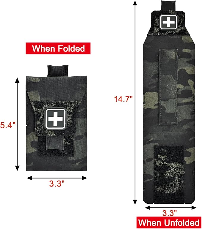 Mini IFAK Micro Trauma Pouch | Compact Empty EDC First Aid Organizer | Portable Stop Bleeding Supplies Pouch for Medic Gear & Survival Kits