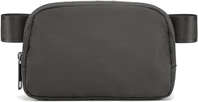 Fanny Pack Crossbody Bag Trendy Waterproof Small Cross Body Purse for Women Men Fashion Waist Packs Mini Belt Pouch Chest Bum Hip Bag Lulu Dupes for Travel Vacation Running Dim Grey